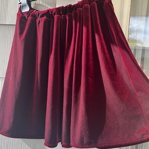 Vintage American apparel skirt L velvet dark red/wine color.